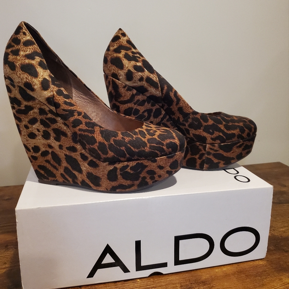 OMG!!! ALDO WEDGE/PLATFORM LEOPARD - Picture 5 of 5